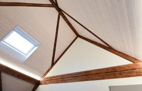 Umbau Wohnhaus durch Dubach Holzbau, Decke